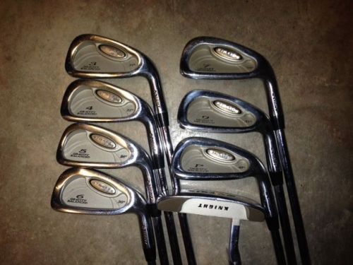 Golf club set knight stratos graphite steel set with bag, towels, balls for sale