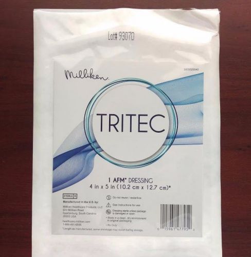 Milliken tritec afm silver wound dressing 4&#034;x5&#034; #3000020040 new/sealed 1 each for sale