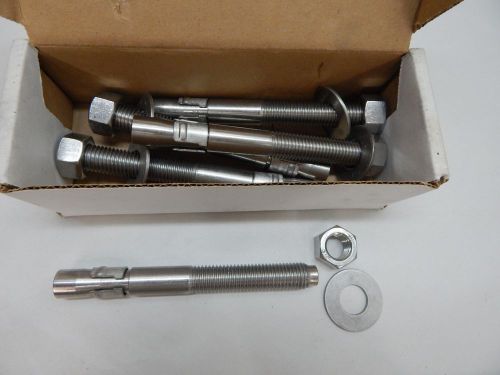 3/4&#034; x 7&#034; wej-it 316 stainless steel wedge anchor anka-tite box of 5 for sale