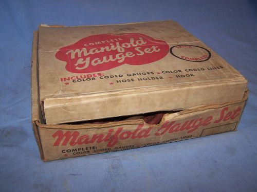 Vintage Robinair Manifold Bar Gauge Set and Charging Hoses A/C HVAC ACCESSORIES