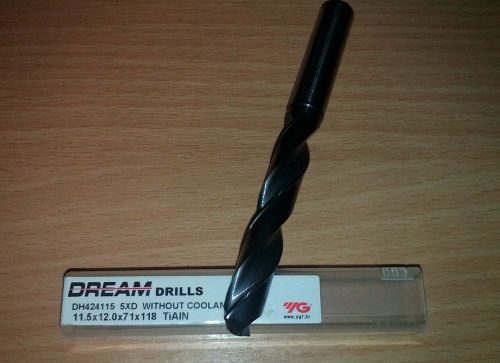 *ORIGINAL* YG1, DREAM DRILLS 11,5mm, DH424115 5xD, without coolant holes