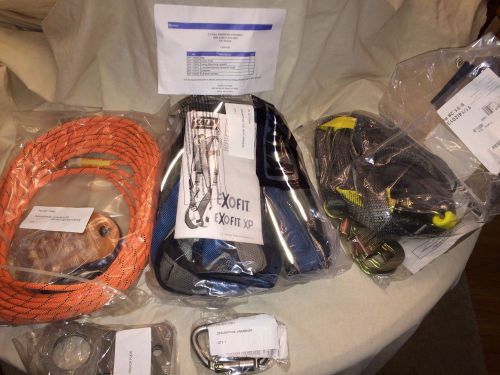 NEW DEUS 3700 Controlled Descent Device w/ Rope, Lanyard, Harness, Carabiner KIT