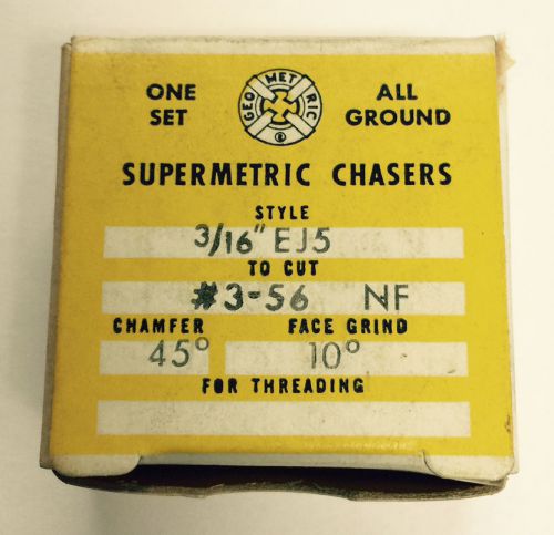 NEW Supermetric #3-56 Chasers for Geometric 3/16&#034; EJ5 Die Head