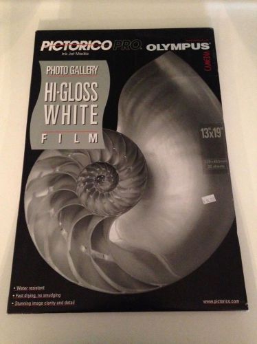 Olympus Pictorico Photo Gallery Hi-Gloss White Film 13&#034; x 19&#034;