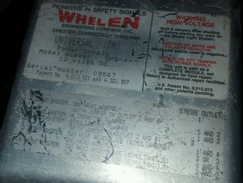 Whelen UPS-4 strobe power supply