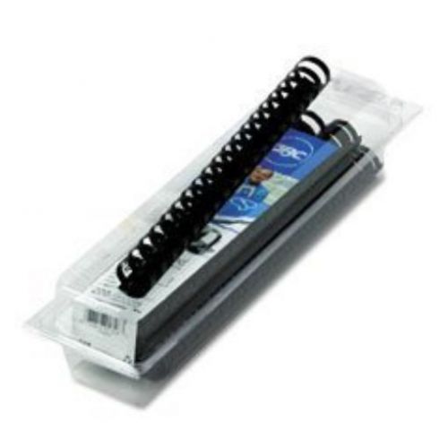 Combbind plastic binding combs  1&#034; diameter  black  10 combs/box gbc4090064 for sale