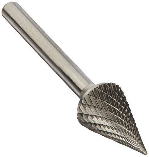 Drill America DUL Series Solid Carbide Bur, Double Cut, SM6 Cone - Pointed End,