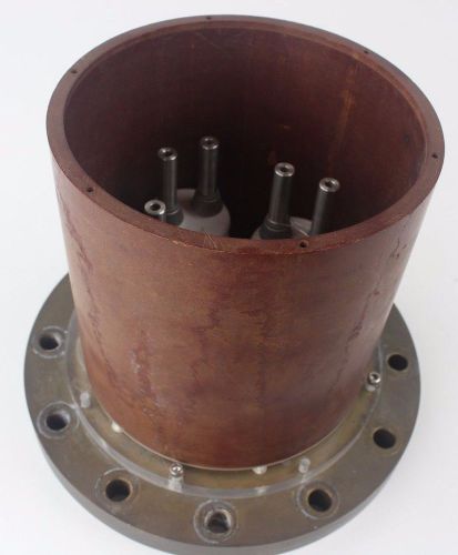 Brass 8.75in ASA 7 Port High Power High Vacuum Feedthrough UHV MDC Varian