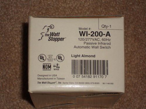 THE WATT STOPPER WI-200-A PASSIVE INFRARED AUTOMATIC WALL SWITCH