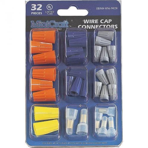 Wire Cap Variety Set, 32 Pieces Mintcraft Terminal Lugs CP-323L 045734983298