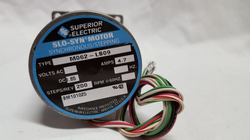 Superior Electric Slo-Syn Synchronous/ Stepping Motor Type M062-LS09