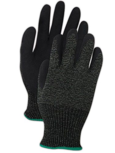 Magid CutMaster XKS510 Yarn Glove, Latex Palm Coating, Knit Wrist Cuff, Size 7 (