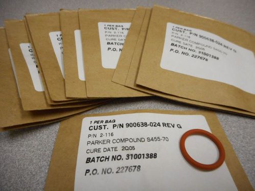 PARKER-HANNIFIN 2-116 O-RING COMPOUND S455-70 SILICON (LOT OF 12)