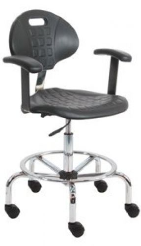 Benchpro lct-uc-af deluxe polyurethane cleanroom lab chair/workbench stool with for sale