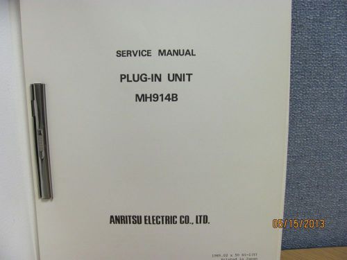 ANRITSU MODEL MH914B: Plug-In Unit - Service Manual w/schematics, product 16671