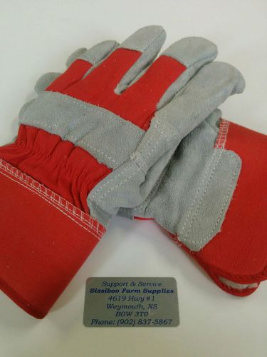5 Pairs - Canadian Rigger Work Gloves Heavy Duty Insulated - Red / Grey