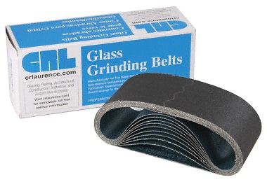 CRL 4&#034; x 24&#034; 40X Grit Glass Grinding Belts for Portable Sanders - 10/Box