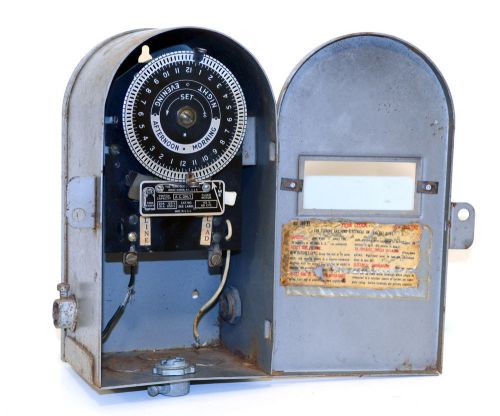 Vintage Tork Mid Century Programmable Time Light Timer Clock Single Pole Switch