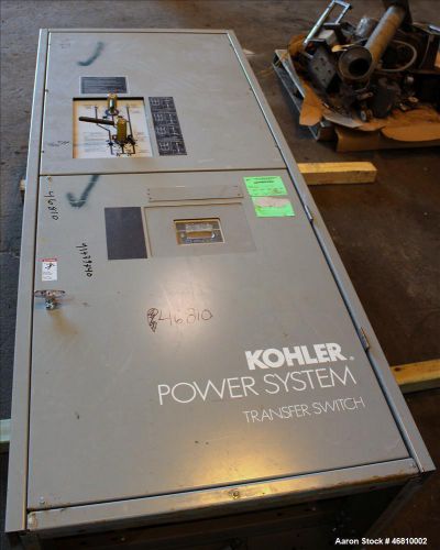 Used- kohler 800 amp ats, bypass isolation automatic transfer switch, model kb-5 for sale