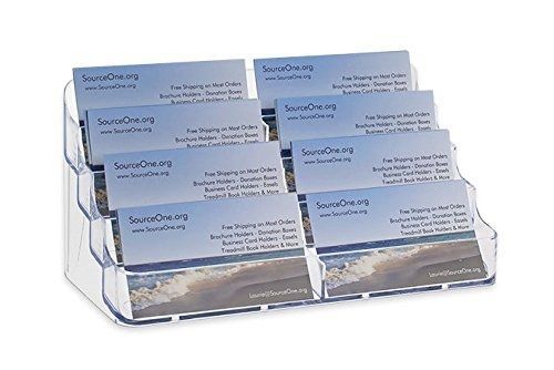 SourceOne Source One 8 Pocket Desktop Clear Acrylic Business Card Holder (BC-8P)