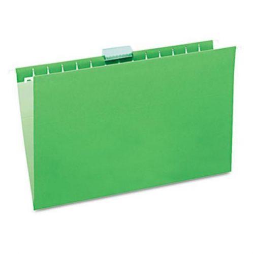 NEW UNIVERSAL 14217 Hanging File Folders, 1/5 Tab, 11 Point Stock, Legal, Green,