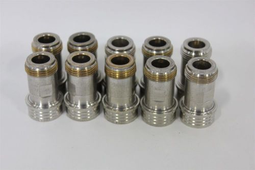 LOT OF 10 HUBER+SUHNER RF Coaxial TYPE N quick-action interlock Adapters