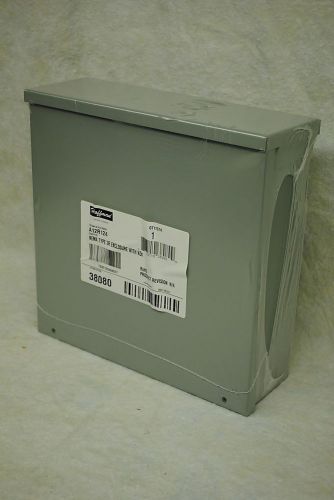 Hoffman A12R124  Type 3R Steel Enclosure Junction Pull Box 12&#034;x12&#034;x4&#034; With KO&#039;s