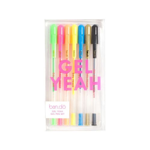 NEW - Ban.do Bando Pen Set - &#034;gel yeah&#034; Set of 7