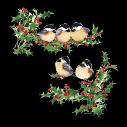Chicks &amp; holly xmas heat press transfer for t shirt sweatshirt tote fabric 213g for sale