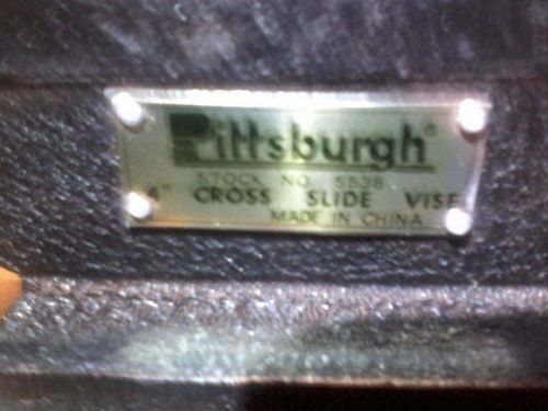 Pittsburgh 4&#034; cross slide machinist/drill press vise no. s538 like new ! for sale