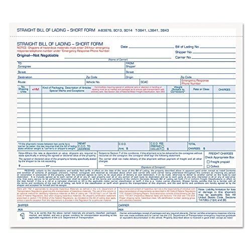 Tops tops l3841 hazardous material short form, 8-1/2 x 7 inches, three-part for sale
