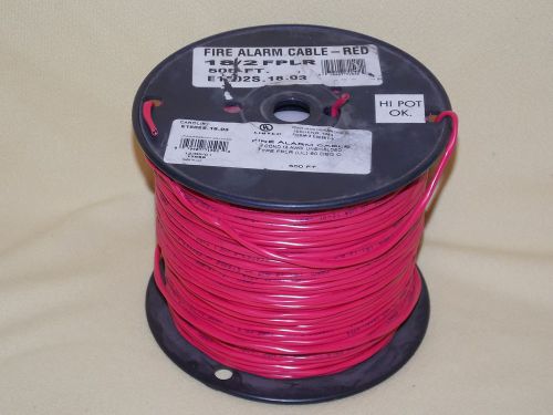 500&#034; foot roll carolfire alarm cable red 18/2 fplr (ul) 60 deg c for sale