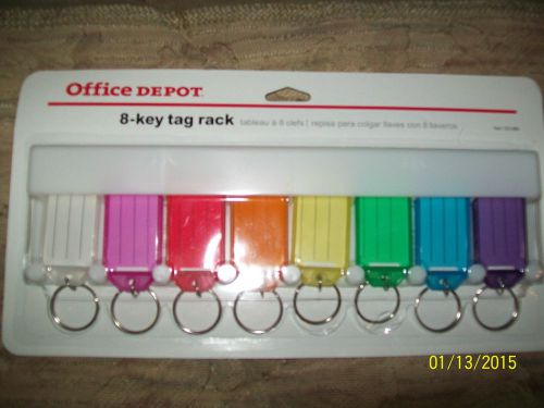 office depot 8-key tag rack new