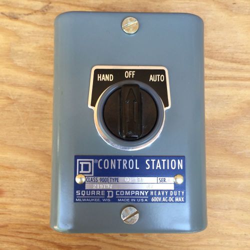 Square d control station class 9100 gg-123 series a industrial power switch box for sale