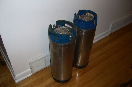 Two Used 5 Gallon Cornelius Beer Kegs Corny Ball Lock