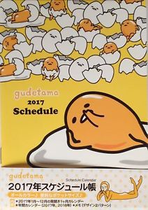 Gudetama Japanese Schedule Calender Planner Memo book 2017Year 12month A6 Sanrio