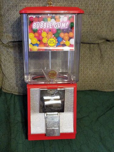 NORTHWESTERN SUPER 60 25 CENT VENDING BULK GUMBALL MACHINE W/ KEY Candy Toy Opt