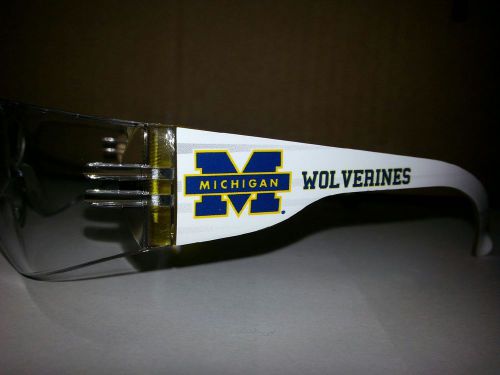 NCAA Michigan Wolverines safety glasses clear lens yellow frame ANSI Z871CSAZ943