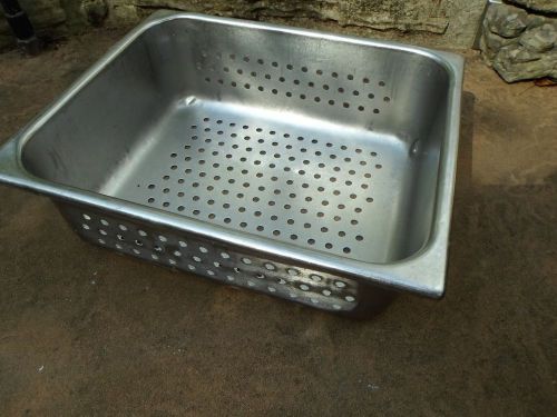 Perforated Stainless Steel Restaurant Steam Table / HoT Pan 12&#034; X 10&#034; X 4&#034; USED