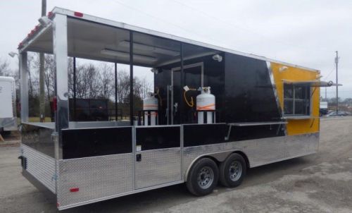Concession trailer 8.5 x 24 yellow - food event catering for sale