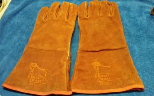 Red Ram No. RR 1000 Heat Resistant Leather Welders Gloves Size Small Made In USA