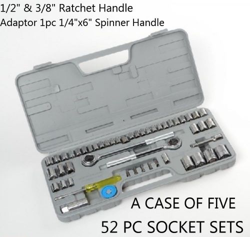 Socket sets 52pc  1/4&#034;-3/8&#034;-1/2&#034; for sale