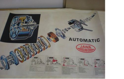 Poster 96x68cm - an automatic clutch Jawa