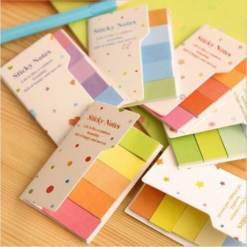 Memo Mini Notebook Five Color Sticky Notes Bookmark Paper Desk Accessories