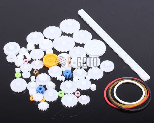 60Kinds Kits Plastic Gears Pulley Module 0.5 Robot Parts DIY Necessary Model Toy
