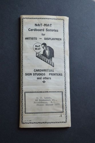 Vintage 1930&#039;s NAT-MAT Cardboard Samples for Artists Printers salesman&#039;s sample