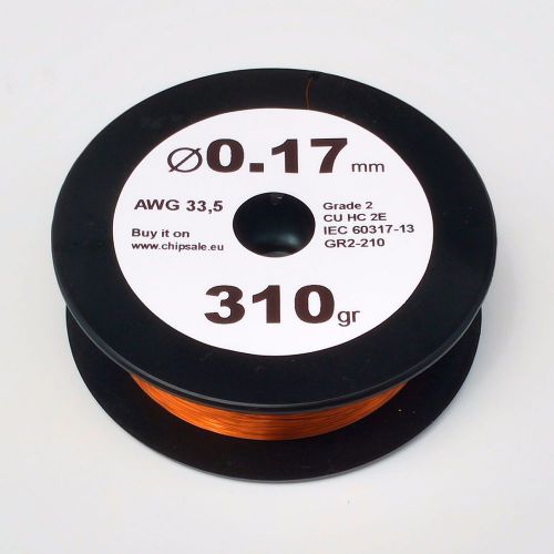0.17 mm 33,5 AWG Gauge 310 gr ~1500 m Enamelled Copper Magnet Enameled Wire Coil