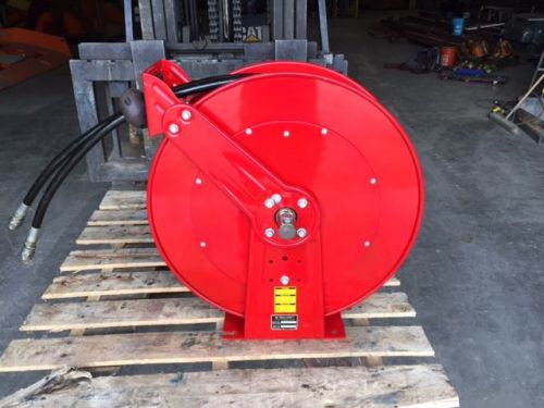 Used, reelcraft th88050 omp 1/2&#034; x 50&#039; 2000 psi twin line hydraulic hose reel for sale