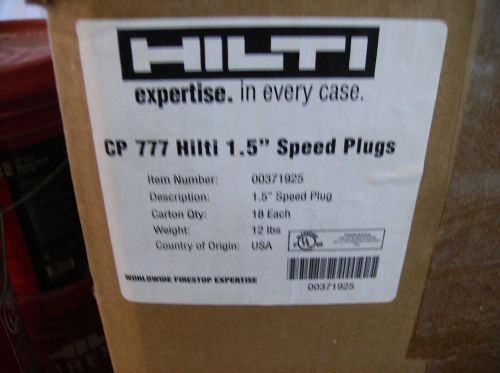 HILTI FIRE SPEED PLUGS CP 777  1.5 &#034; CAT NO. 00371925