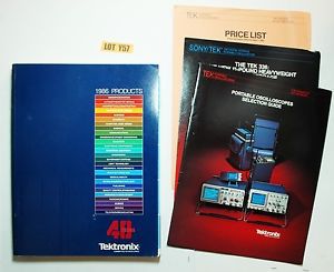Tektronix Product Catalog &amp; Price List 1986 OSCILLOSCOPE SELECTION GUIDE Y57